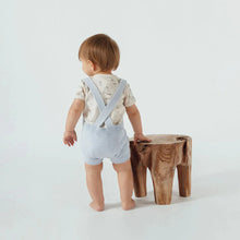 Load image into Gallery viewer, Blue and Brown Knit Rompers